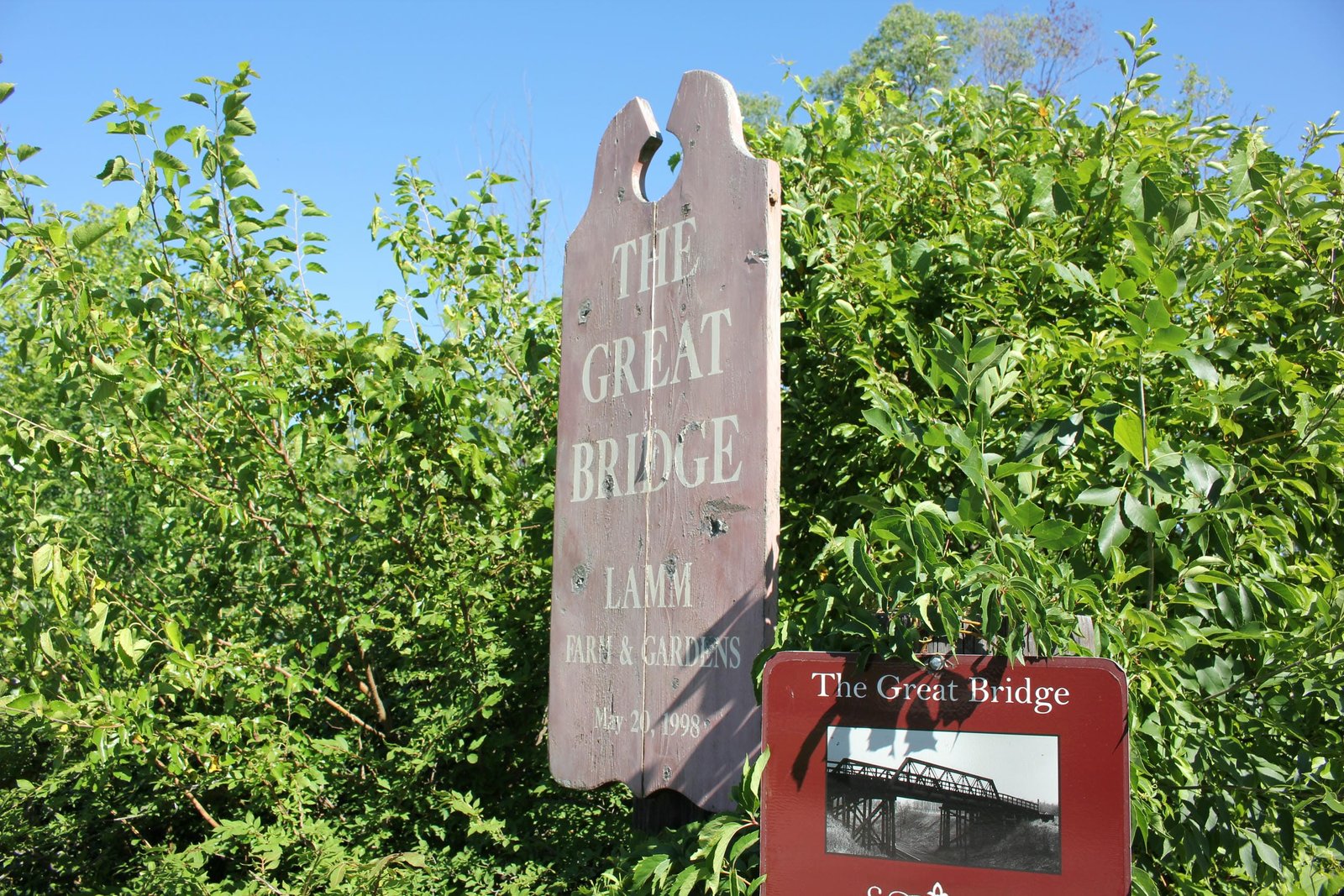 Historical information signage